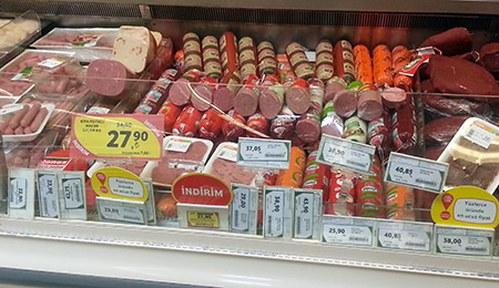 Цены на еду в Турции